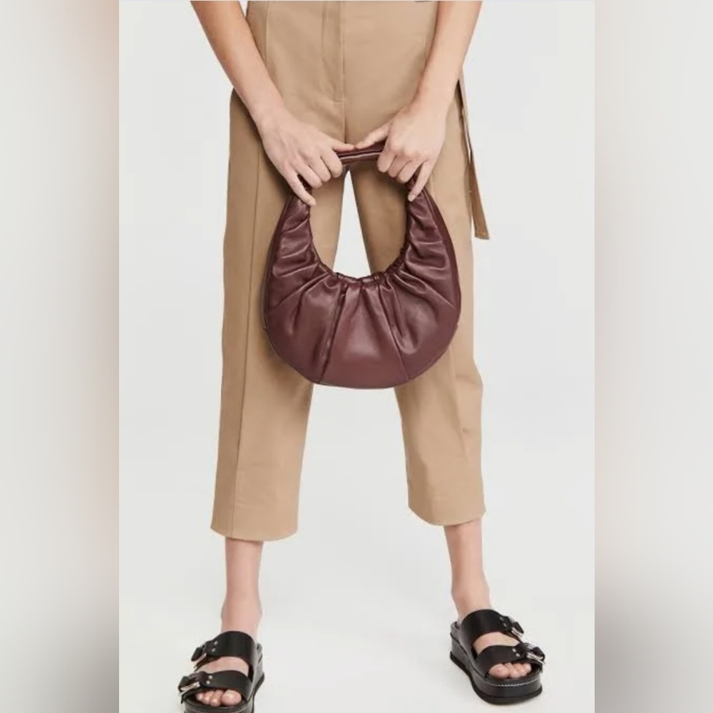 STAUD Deep Red Leather Bag